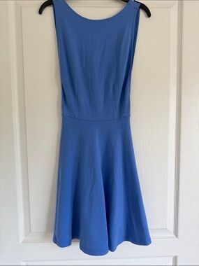 American Apparel open back Sleeveless Blue Fit-and-Flare Dress